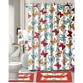 thumbnail image 1 of Butterfly #2 15 Piece Complete Bathroom Décor Set with 2 Bath Mats Cenillle Soft Non Slip And 1 Matching Shower Curtain with 12 Covered Rings Maschine Washable Designer Patterns And Colors, 1 of 1