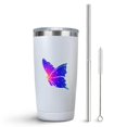 thumbnail image 1 of Butterfly 20oz Coffee Stainless Steel Mobile Tumblers, Vacuum Insulated Mug with Lid, Spill-Proof Travel Cup for Hot & Cold Drinks, for Coffee, Wine, Cocktails, Christmas, 1 of 6