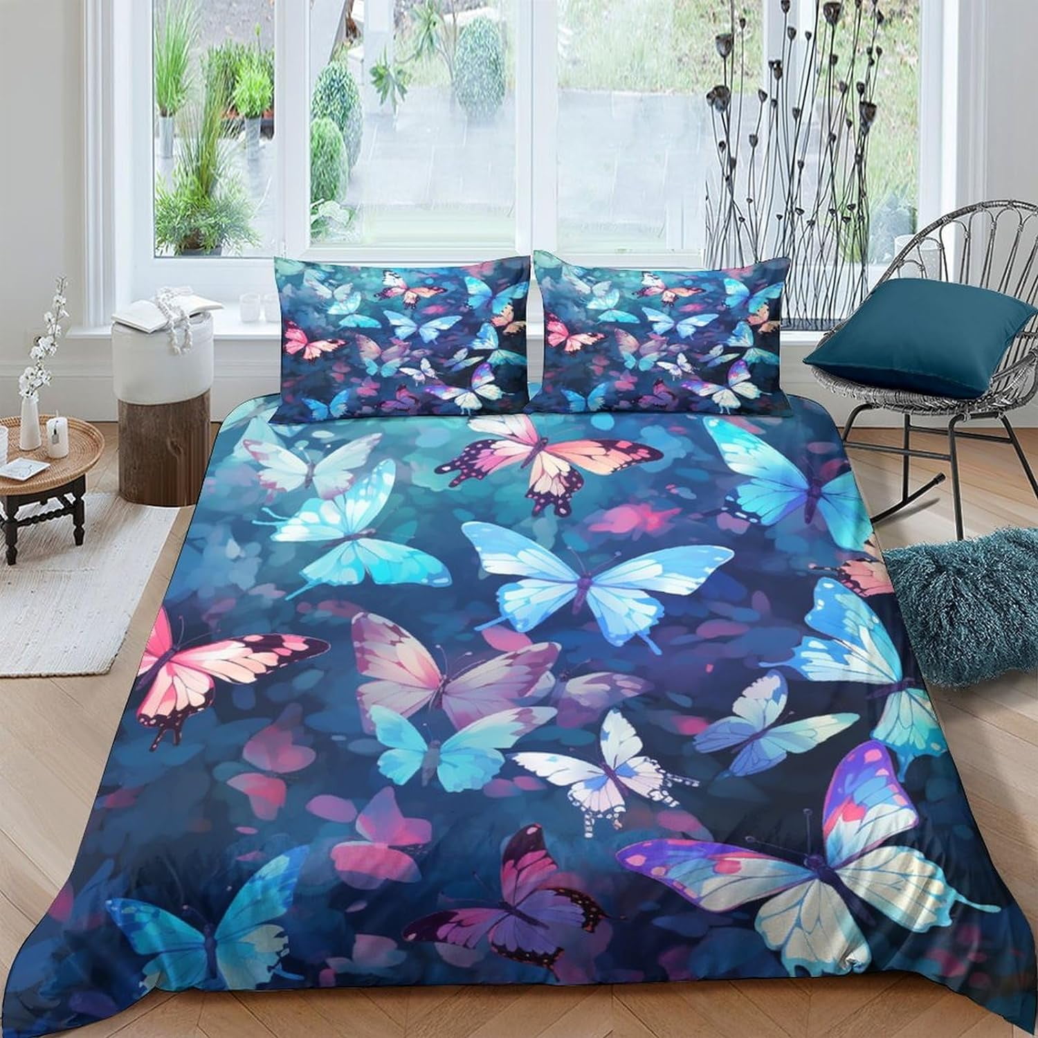 Butterfly 3D Printed Animal Quilt Cover Bedding Set Comforter Covers butterfly-3d-printed-animal-quilt-cover-bedding-set-comforter-covers