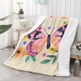 thumbnail image 1 of Butterfly 50x60 Inch Double-Layer Lamb Fleece Throw Blanket – Super Soft & Cozy Flannel with Lamb Wool Backing, Warm Anti-Pilling Plush Blanket for Couch, Bed, Sofa, 1 of 5