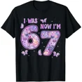 thumbnail image 1 of Butterfly 7th Birthday I was 6 Now I'm 7 Birthday Girl Kids T-Shirt, 1 of 8