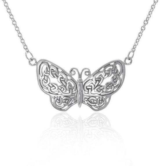 Butterfly 925 Sterling Silver Necklace Fine Animal Totem Nature Jewelry