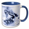 thumbnail image 1 of 3drose, Butterfly a Blue, 11oz Two-tone Blue Mug, 1 of 6