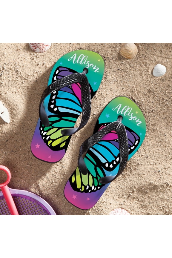 Butterfly Adult Flip Flops