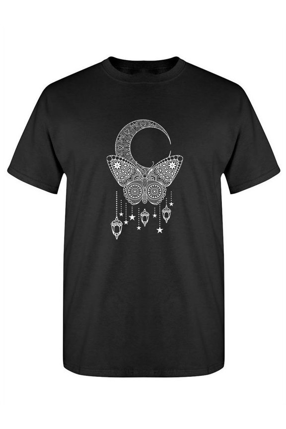 Butterfly And Moon Dreamcatcher T-Shirt Women -SPIdeals Designs, Female Large