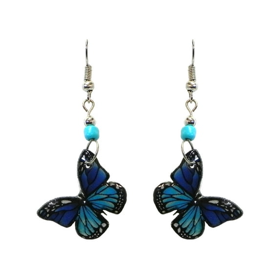Butterfly Animal Graphic Dangle Earrings - Womens Fashion Handmade Jewelry Nature Accessories