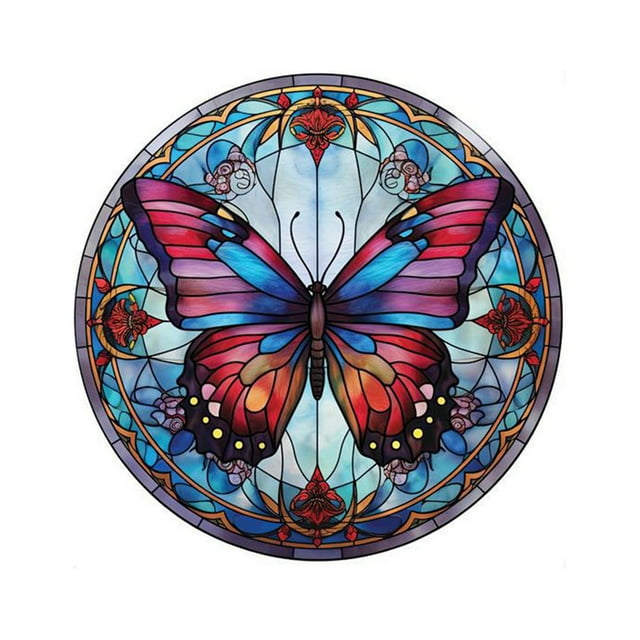 Butterfly Anti Collision Warning Stickers Color 3D Electrostatic Window