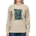 thumbnail image 1 of Butterfly Art And Kanji Sweatshirt Women -Elena Ray Designs, Female 3X-Large, 1 of 4