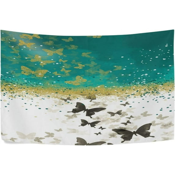 Butterfly Art Oil Painting Tapestry Wall Hanging Tapestries Happy Colorful Hippie Psychedelic Art Polyester Carpet Wall Decorative for Living Room Bedroom 80x60inch
