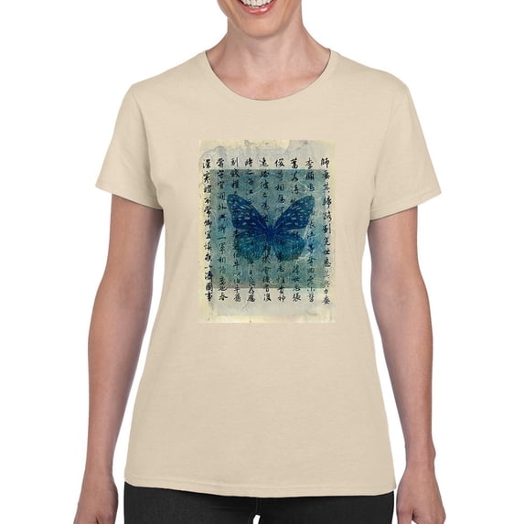 Butterfly Art T-Shirt Women -Elena Ray Designs, Female Medium