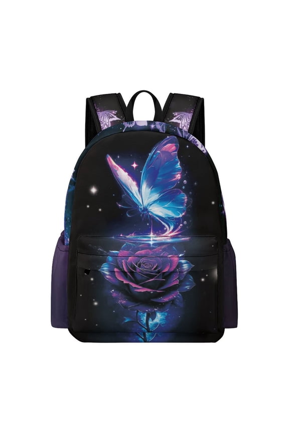 Butterfly Backpack 17 Inch Cartoon Butterfly Backpack Large Capacity Daily Commuter