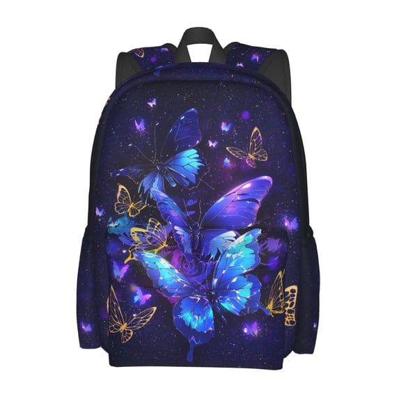Butterfly Backpack for Women 16.9 inch Travel Casual Laptop Backpack Lightweight Waterproof Hiking Daypack
