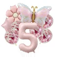 thumbnail image 1 of Butterfly Balloons 5th Birthday Decor for Girls Pink Butterfly Foil Balloons for Butterfly Themed Party Wedding Birthday Decors, 1 of 6
