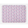 thumbnail image 1 of Butterfly Bath Mat, Silhouettes of Different Butterflies Purple Tone Illustration Simplistic Geometry, Plush Bathroom Decor Mat with Non Slip Backing, 29.5" X 17.5", Multicolor, by Ambesonne, 1 of 2