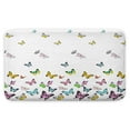 thumbnail image 1 of Butterfly Bath Mat for Bathroom, Colorful Butterflies in Spring Soft Flannel Bathroom Rugs Home Bath Decor 16x24 Inches, 1 of 1