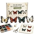 thumbnail image 1 of Butterfly Bead Art, Creative3D Beaded Animal Kit Bead Craft Kit for Adults, Creative3D DIY Kit Beaded Gnome DIY Kit,3D Beaded Craft Kit for Desk Decor (Turtle Seahorse Jellyfish Whale for Sea Animal, 1 of 7