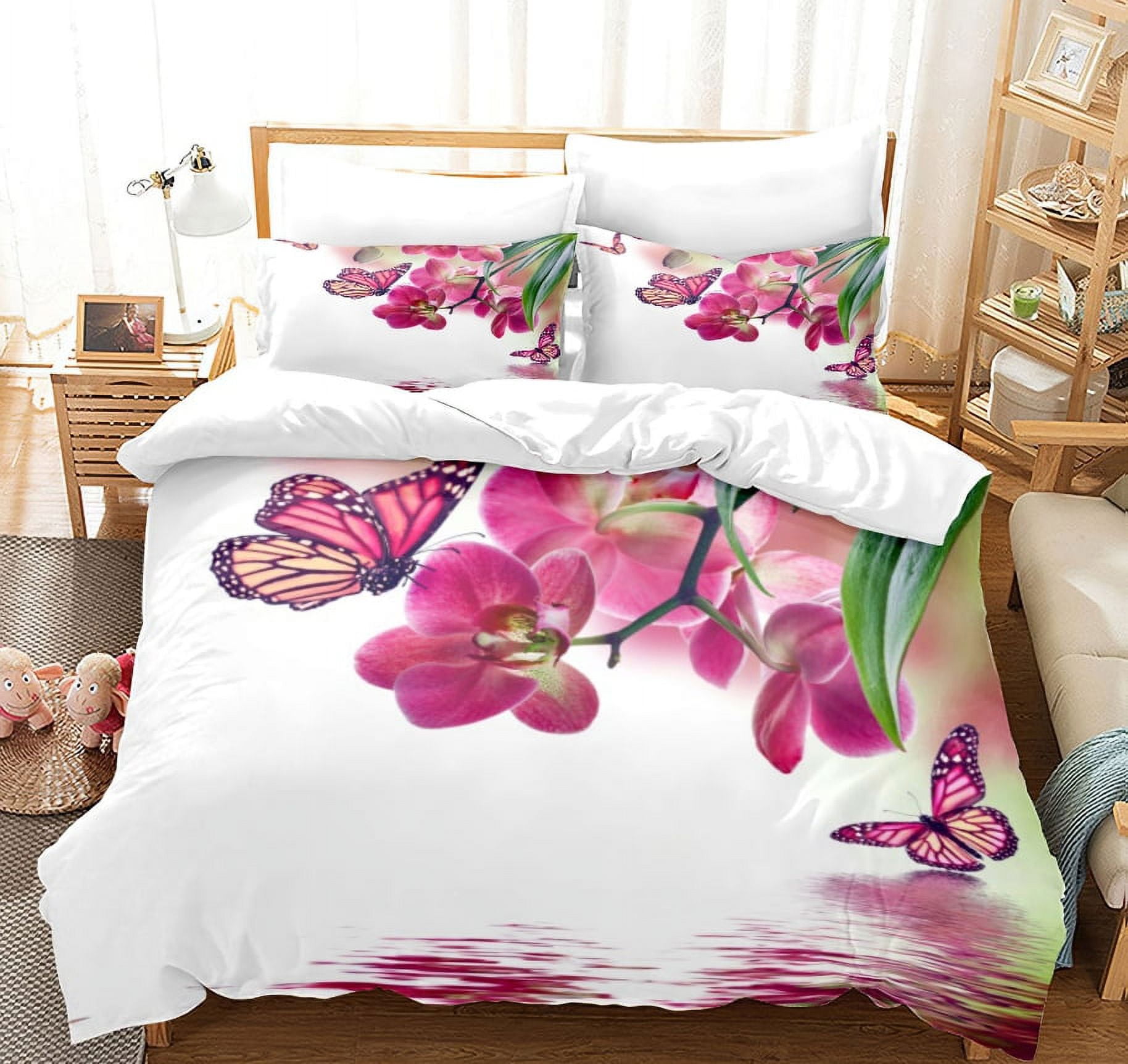 Butterfly Bedding Set,Butterfly Duvet Cover Set Twin Full Queen King