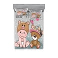 thumbnail image 1 of Butterfly Bedding Set with Sheet & Covers, Cartoon Baby in Bear Hat and Teddy Bear with Butterflies Best Friends Print, Printed Bedroom Decor 2 Shams, 4 Sizes, Multicolor, by Ambesonne, 1 of 3