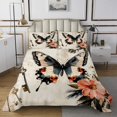 thumbnail image 1 of Butterfly Bedspread Vintage Butterfly Quilt Set King Size for Teen Rustic Farm Butterfly Coverlet Set Colorful Butterfly Print Bed Set Garden Style Floral Bedding, 1 of 5