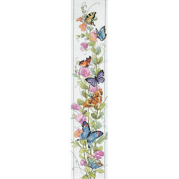 Butterfly Bell Pull Counted Cross Stitch Kit, 4-1/2" x 22"