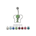 thumbnail image 1 of Butterfly Belly Button Ring with Cz Jewels 14G, 1 of 1