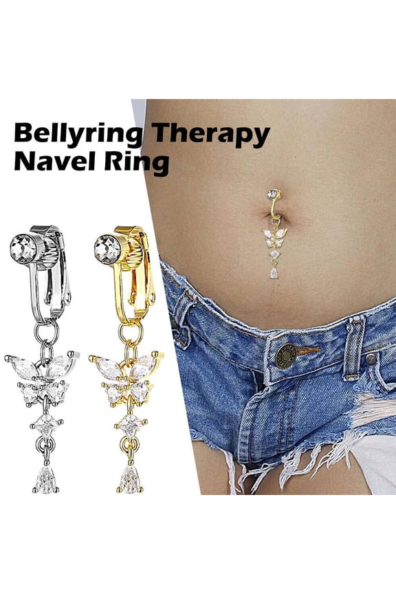 Butterfly Belly Rings, Belly Button Rings, Chain Navel Rings