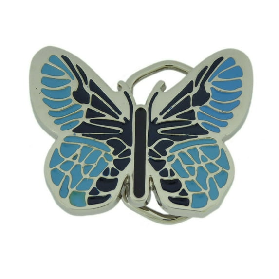 Butterfly Belt Buckle for 1.25" 1 1/4" Inches Wide Belt High Quality Blue Women
