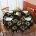 thumbnail image 1 of Butterfly and Berry Multicolor Pattern Round Tablecloth 70"x70", Wrinkle Resistant Wipeable Table Cover for Kitchen Dining Room Picnic Patio and Party, 1 of 5