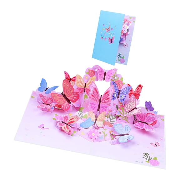 Butterfly Birthday Card Handmade Popup Designs Invitation Card for Anniversaries Celebration and Gifting