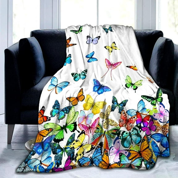 Butterfly Blanket Beautiful Butterfly Throw Blanket Ultra Soft Blankets Lightweight Cozy for Bed Couch Sofa 40"x50"
