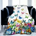thumbnail image 1 of Butterfly Blanket Beautiful Butterfly Throw Blanket Ultra Soft Blankets Lightweight Cozy for Bed Couch Sofa 50"x40", 1 of 6