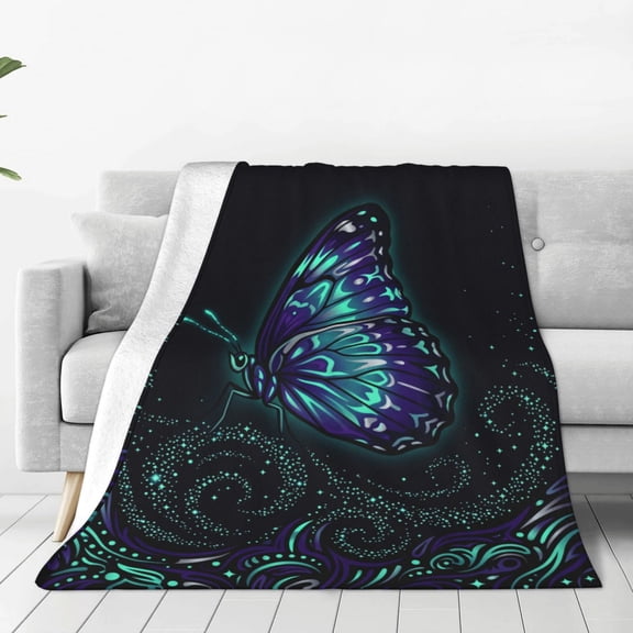 Butterfly Blanket Beautiful Butterfly Throw Blanket Ultra Soft Blankets Lightweight Cozy for Bed Couch Sofa 50x40