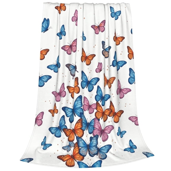 Butterfly Blanket Beautiful Butterfly Throw Blanket Ultra Soft Blankets Lightweight Cozy for Bed Couch Sofa 50x40