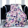 thumbnail image 1 of Butterfly Blanket Beautiful Butterfly Throw Blanket Ultra Soft Flannel Butterflies Blanket Gifts for Kids Adults 80"X60", 1 of 6