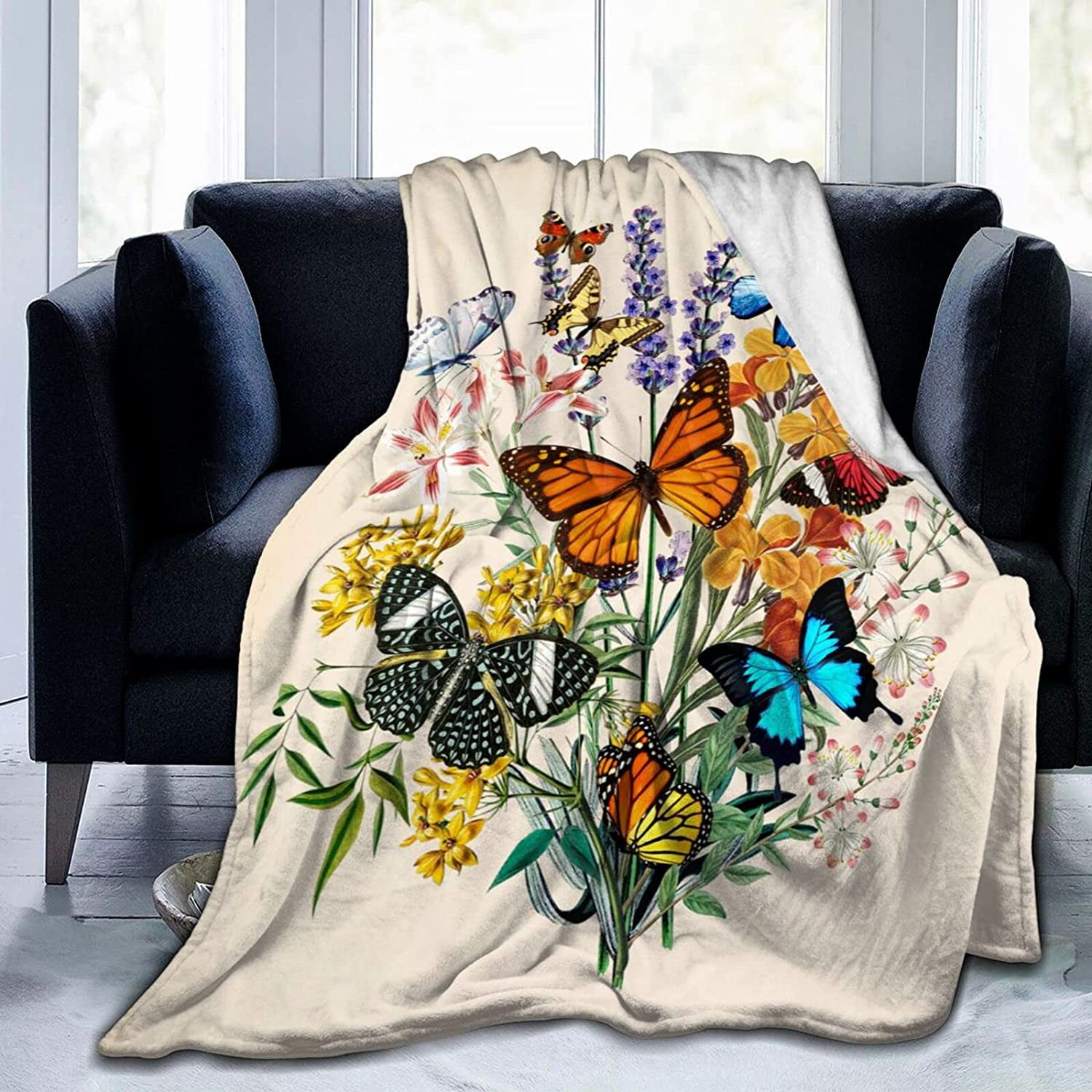 Butterfly Blanket Beautiful Butterfly Throw Blanket Ultra Soft Flannel