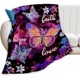 thumbnail image 1 of Butterfly Blanket Colorful Butterfly Fleece Throw Blanket Super Soft Cozy Warm Plush Blanket Gifts for Kids Women 40"X50", 1 of 6