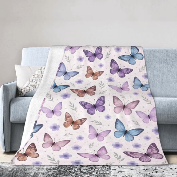 Butterfly Blanket Gift for Spring Home Decor 50x40