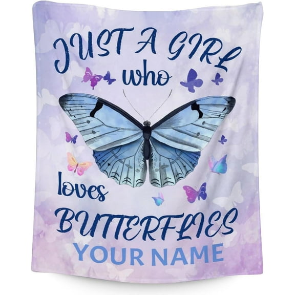 Butterfly Blanket Gifts - 40"x50" Cute Throw Blanket for Women, Girls - Green Soft Fuzzy Blankets for Couch & Sofa