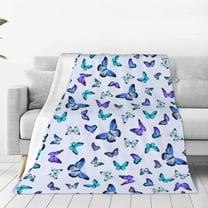 Butterfly Blanket, Gifts for Adult Throw Blankets, Lightweight Cozy Soft Flannel Blankets for Home Decor Sofa Bed Couch 50"x40"