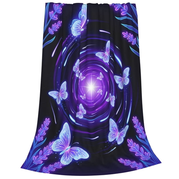 Butterfly Blanket for Women, Butterfly Flannel Blanket, Super Soft Cozy Lightweight Throw Blanket for Couch, Sofa, Bed, All Season Home Decor Gift 50x40