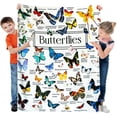 thumbnail image 1 of Butterfly Blanket for Girls to My Daughter Flannel Throw Blanket Butterfly Themed Birthday Gifts from Mom for Daughter 50×60 inches, 1 of 6