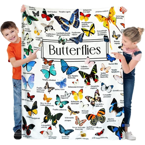 Butterfly Blanket for Girls to My Daughter Flannel Throw Blanket Butterfly Themed Birthday Gifts from Mom for Daughter 50×60 inches