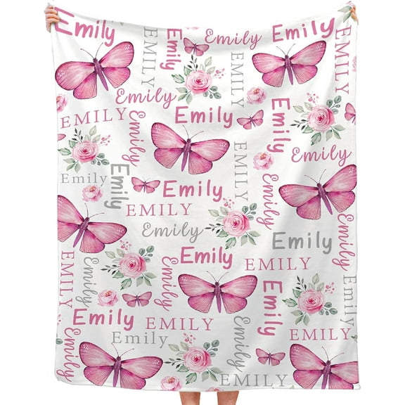 Butterfly Blanket with Butterfly Microfiber Blanket for Boys Girls Adults Blanket Gift for Butterfly Lover 50''x 40'' for Baby/Pets