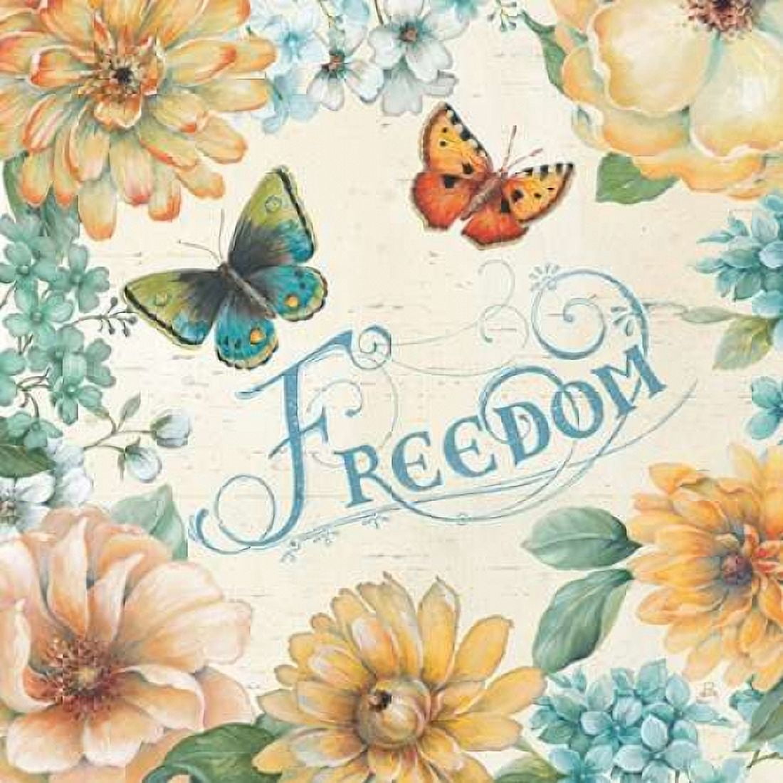 Butterfly Bloom III Canvas Art - Daphne Brissonnet (24 x 24)