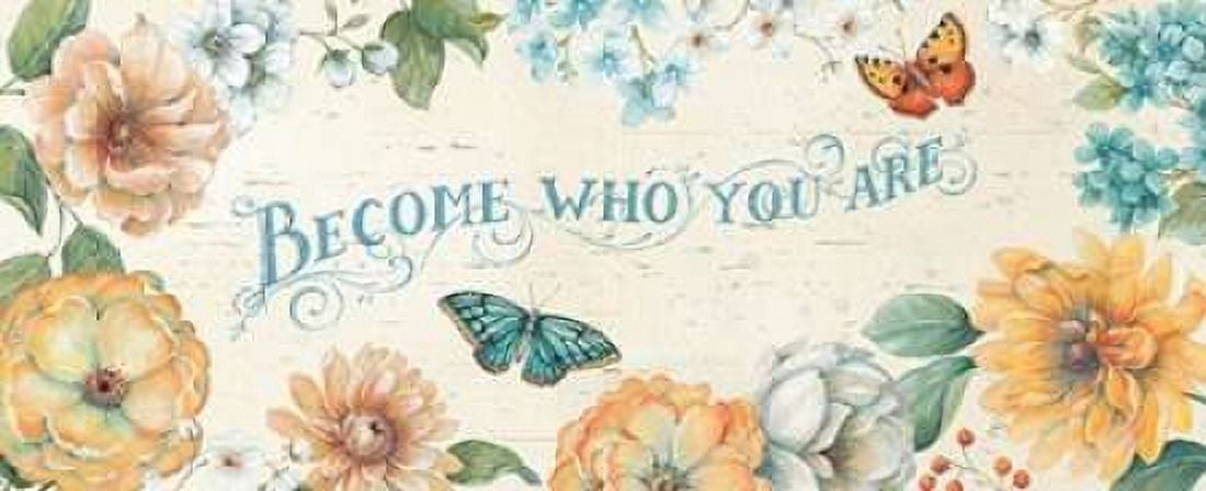 Butterfly Bloom V Canvas Art - Daphne Brissonnet (24 x 48)