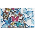 thumbnail image 1 of Butterfly Blue Pink Wing Pattern Door Rugs,Washable Non Slip Door Mats Indoor,Decorative Door Mats,Entry Mat Indoor for Entrance,Bedroom,Kitchen,Bathroom,17"x30", 1 of 6