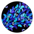 thumbnail image 1 of Butterfly Blue Purple Wing Pattern Round Fitted Tablecloth with Elastic Edge,Dining Table Cover Waterproof,Outdoor Round Tablecloth for Camping,Dining,Indoor and Outdoor, 1 of 7