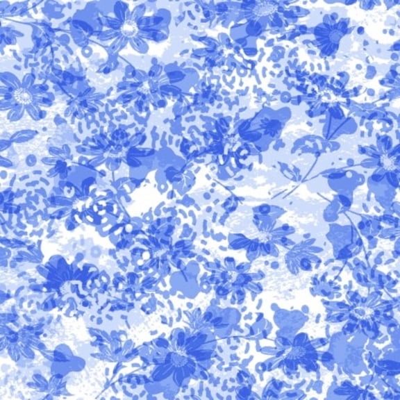 Butterfly Blues Cotton Fabric (1 yard)