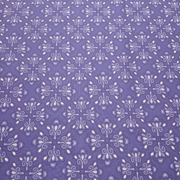 Butterfly Blues Geo Royal Cotton Fabric (1 yard)