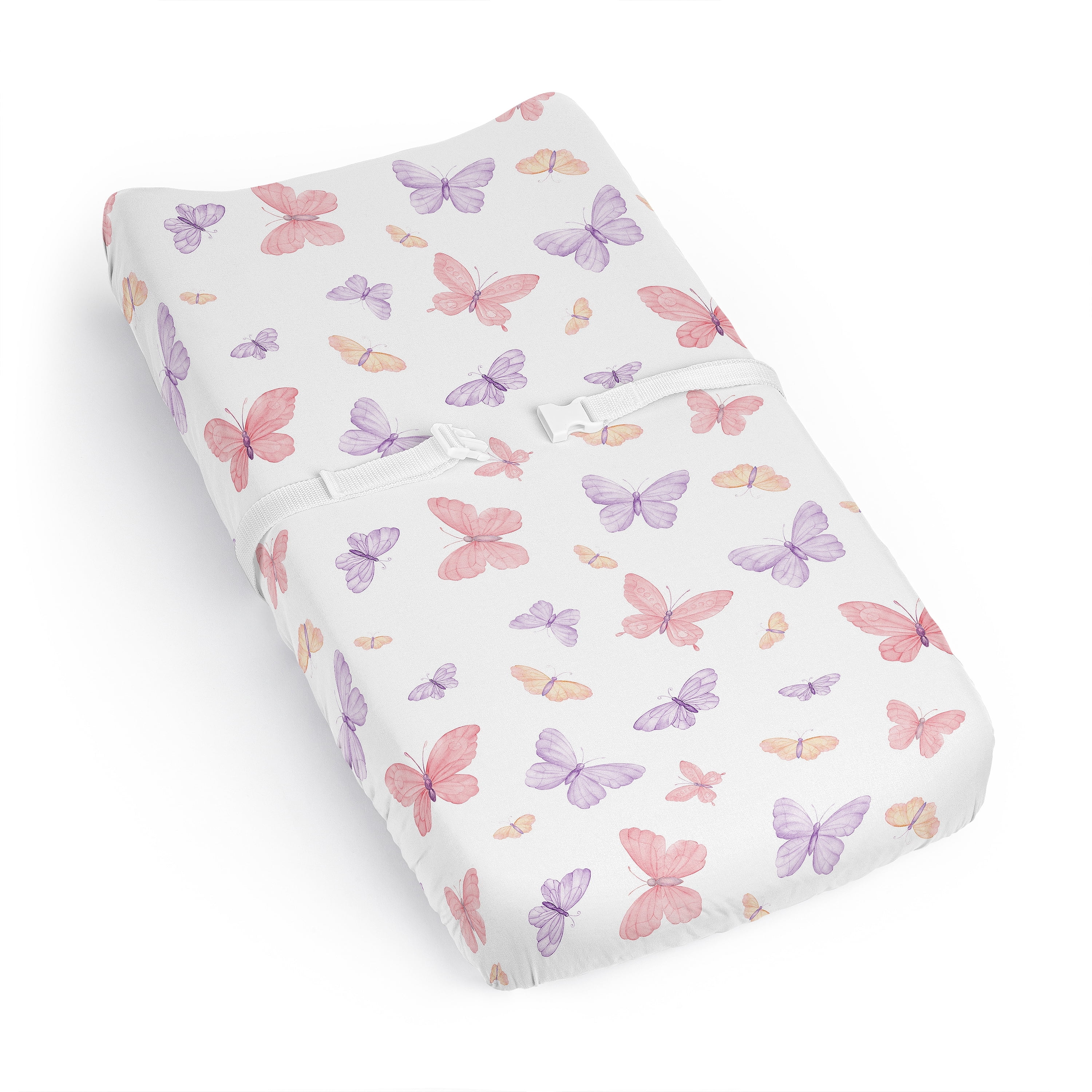 Sweet Jojo Designs Butterfly Pink and Purple Changing Pad Cover Sheet
